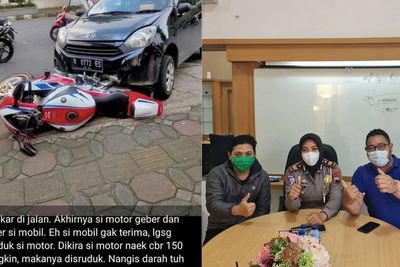 Ini Tampang Pengemudi Ayla yang Tabrak Pengendara CBR1000RR SP, Gaji di Bawah UMR