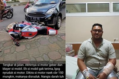 Kronologi Mobil Ayla Tabrak CBR1000RR SP Rp700 Juta, Dianggap Percobaan Pembunuhan