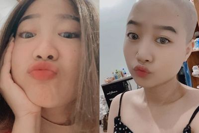 Beri Dukungan untuk Ayahnya yang Divonis Kanker Stadium 4, Gadis Cantik Ini Rela Botak