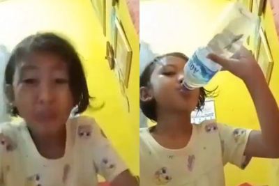 Duh! Bocah ini Minum Air Isi Cupang Gegara Kepedasan Saat Bikin Video Mukbang
