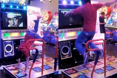 Aksi Kocak Pria Filipina Saat Bermain Pump It Up dengan Lagu Beethoven Virus!