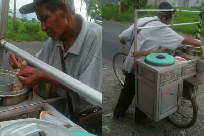 Kisah Pilu Penjual Pentol Berusia 90 Tahun yang Dagangannya Sepi Sejak Sekolah Diliburkan