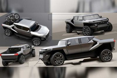 Seperti Ini Konsep Awal Mobil GMC Hummer EV yang Hadir dengan Desain Futuristik!