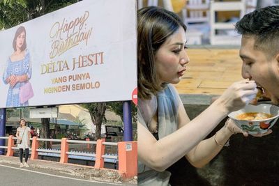 So Sweet! Pria Ini Ucapkan Ulang Tahun ke Istri Lewat Baliho