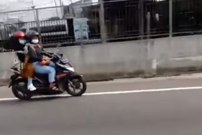 Viral Pengendara Wanita Masuk Tol, Tetap Ngegas usai Ditegur