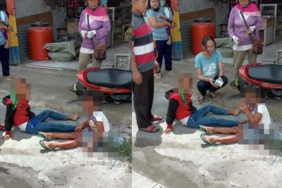 Orangtua Beri Motor, 2 Bocah Ini Kecelakaan di Jalan, Menangis karena Kepala Berdarah