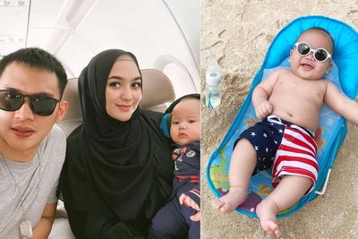 Potret Menggemaskan Anak Citra Kirana Pakai Kaca Mata Hitam saat Mantai, Kayak Boboho