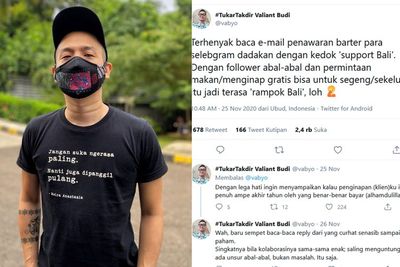 Ada Selebgram Minta Nginap Gratis dengan Dalih Support Bali, Ernest Prakasa Angkat Bicara