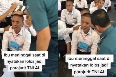 Sedih, Pemuda Ini Dapat Kabar Ibunya Meninggal saat Dinyatakan Lolos TNI AL