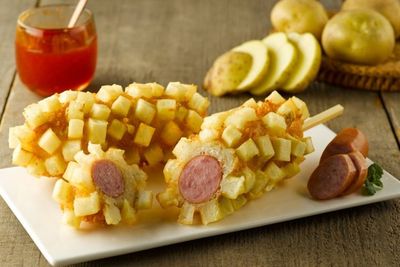 Resep Gamja-Hotdog, Hotdog Kentang Khas Korea