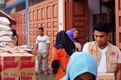 Distribusi Bantuan Banjir dan Longsor di Aceh Mulai Dibagikan