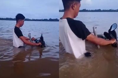 Viral Motor Jadul Nggak Mogok saat Dibawa ke Genangan Air, Netizen Tercengang