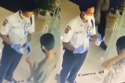 Gara-gara Nggak Fokus, Satpam Bank Ini Jadi Semprot Hand Sanitizer ke Wajah Nasabah