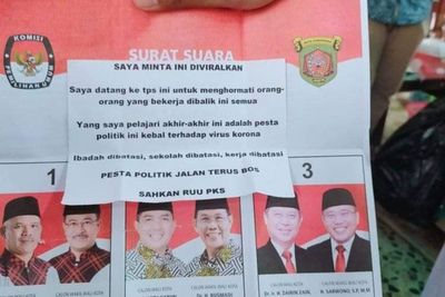 Viral Surat Suara Ditempel Surat Cinta dari Rakyat, Isinya Minta RUU PKS Disahkan
