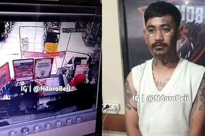 Terciduk usai Merampok Pakai Senpi di Minimarket, Wajah Penuh Tato Pria Ini Jadi Sorotan