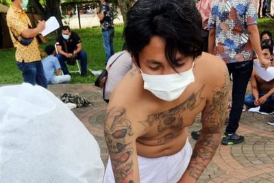 Polisi Amankan Pria Bertato Pendukung HRS Saat Demo 1812, Ternyata Reaktif Corona