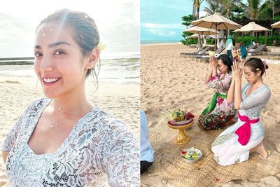Jessica Iskandar Dipuji Makin Cantik dan Ceria Usai Ikuti Prosesi Adat Ritual Bali