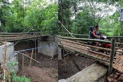Cuma Pakai Bambu, Jembatan di Ponorogo Diduga Habiskan Dana Rp200 Juta, Ini Klarifikasinya
