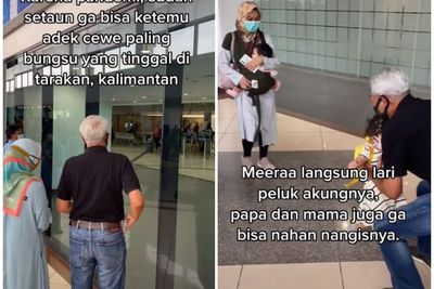 Lama Tak Bertemu Akibat Pandemi Covid-19, Orangtua Nangis Lihat Kedatangan Anak Bungsu