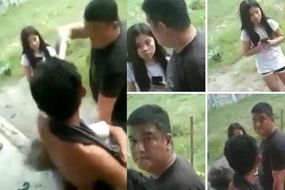 Brutal! Detik-detik Polisi Filipina Tembak Kepala Ibu dan Anak karena Main Meriam Bambu
