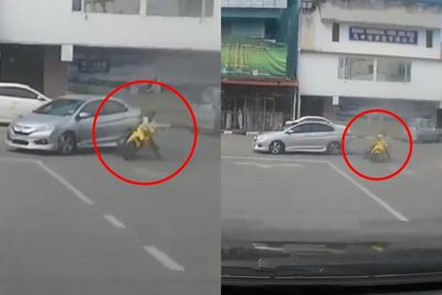 Pengendara Motor Ini Lakukan Drifting Ala-Ala Tokyo Drift untuk Hindari Tabrakan!