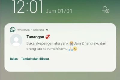 Tahun Baru Pria Ini Terima WA dari Tunangan, Pernikahan Batal Digelar, Nyesek