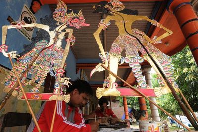 FOTO: Kerajinan Wayang Kulit di Klaten