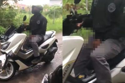 Viral Video Pria Onani dari atas Motor di Depan Wanita, Kabur saat Diteriaki
