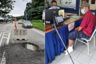 Suami-Istri asal Malaysia Nyaris Tewas Usai Tabrak Jalan Berlubang