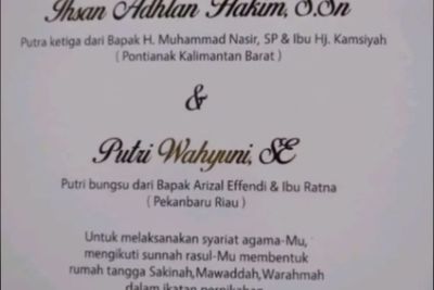 Pengantin Baru Jadi Korban Sriwijaya Air, Batal Resepsi di Pontianak, Cinta Sehidup Semati