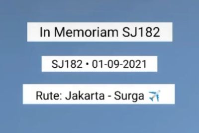 Netizen Buat Video In Memoriam Sriwijaya Air Rute Jakarta-Surga, Kata-katanya Sedih
