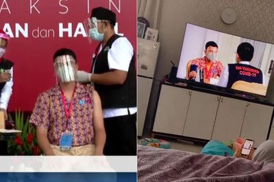Lihat Raffi Ahmad Disuntik Vaksin Covid-19, Nagita Slavina Tak Berhenti Panjatkan Doa