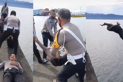 Lempar Polisi ke Laut Jadi Tradisi Unik Kenaikan Pangkat di Maluku Utara