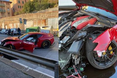 Aduh! Ferrari 812 Superfast Milik Pesepakbola Italia Ini Ringsek Dibuat Tukang Cuci Mobil