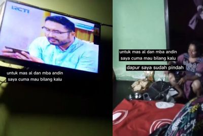 Agar Tidak Ketinggalan Sinetron, Emak-emak Ini Sampai Pindahkan Dapur ke Depan TV