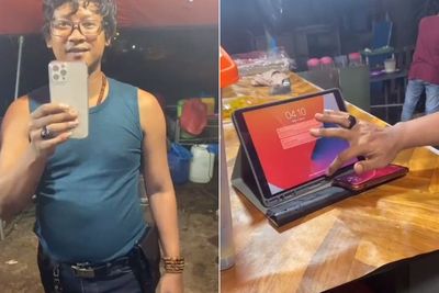Tukang Pecel Lele Ini Bikin Netizen Insecure , Pamer iPhone 12 Pro Max