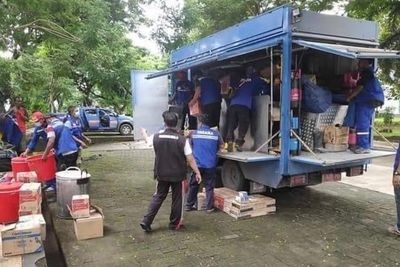 Beri Bantuan Balasan , Dinsos Sulteng Dirikan Dapur Umum untuk Warga Sulbar