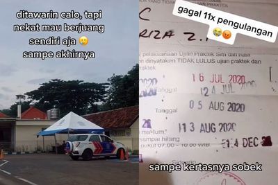 Salut! Cewek Ini Tetap Tak Mau Pakai Calo Meski 11 Kali Gagal Ujian SIM