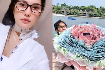 Viral Wanita Cantik dapat Kado Ultah Buket Uang Rp80 Juta, Aksi Nyabut Uangnya Bikin Iri