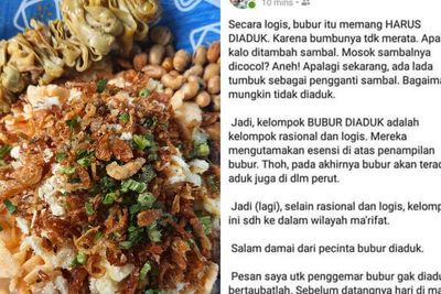 Sering Jadi Perdebatan, Ini Alasan Logis Mengapa Makan Bubur Harus Diaduk!