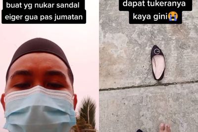 Curhatan Apes Pria yang Baru Selesai Salat Jumat, Sandal Eiger Malah Berganti Flat Shoes