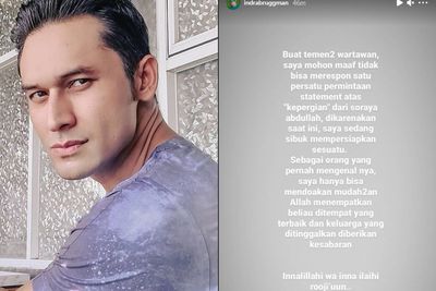 Sempat Dikabarkan Menikah dengan Soraya Abdullah, Indra Bruggman Kirim Doa