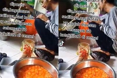Pesanan 60 Nasi Kotak Tiba-tiba Dibatalkan, Pria Ini Masak Sambil Menangis
