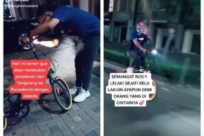 Kisah Pejuang Cinta: Pria Ini Rela Gowes dari Tangerang ke Purwokerto Demi Lamar Kekasih