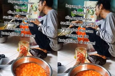 Sedih! Pria Ini Nangis Usai 60 Kotak Nasi Pesanan Dibatalkan, Padahal Modalnya Masih Utang