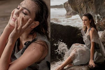 Cantiknya Luna Maya Meski Wajah Belepotan Pasir, Bikin Netizen Kagum