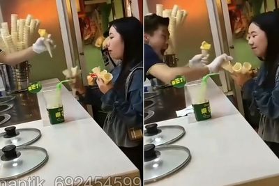 Dikerjain Penjual Es Krim Turki, Wanita Ini Balas dengan Epic, Bikin Penjual Kewalahan
