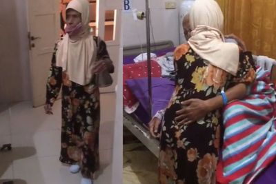 Seminggu Berpisah karena Dirawat di Rumah Sakit, Pertemuan Kakek dan Nenek Ini Bikin Haru
