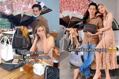 Ulang Tahun, Wanita Ini Dapat Kado Mobil, Uang 10 Juta hingga Iphone 11 Pro dari Pacarnya