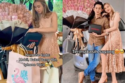 2 Tahun Pacaran, Wanita Ini Dapat Kado Mobil saat Ulang Tahun, Netizen: Definsi Jadi Ratu